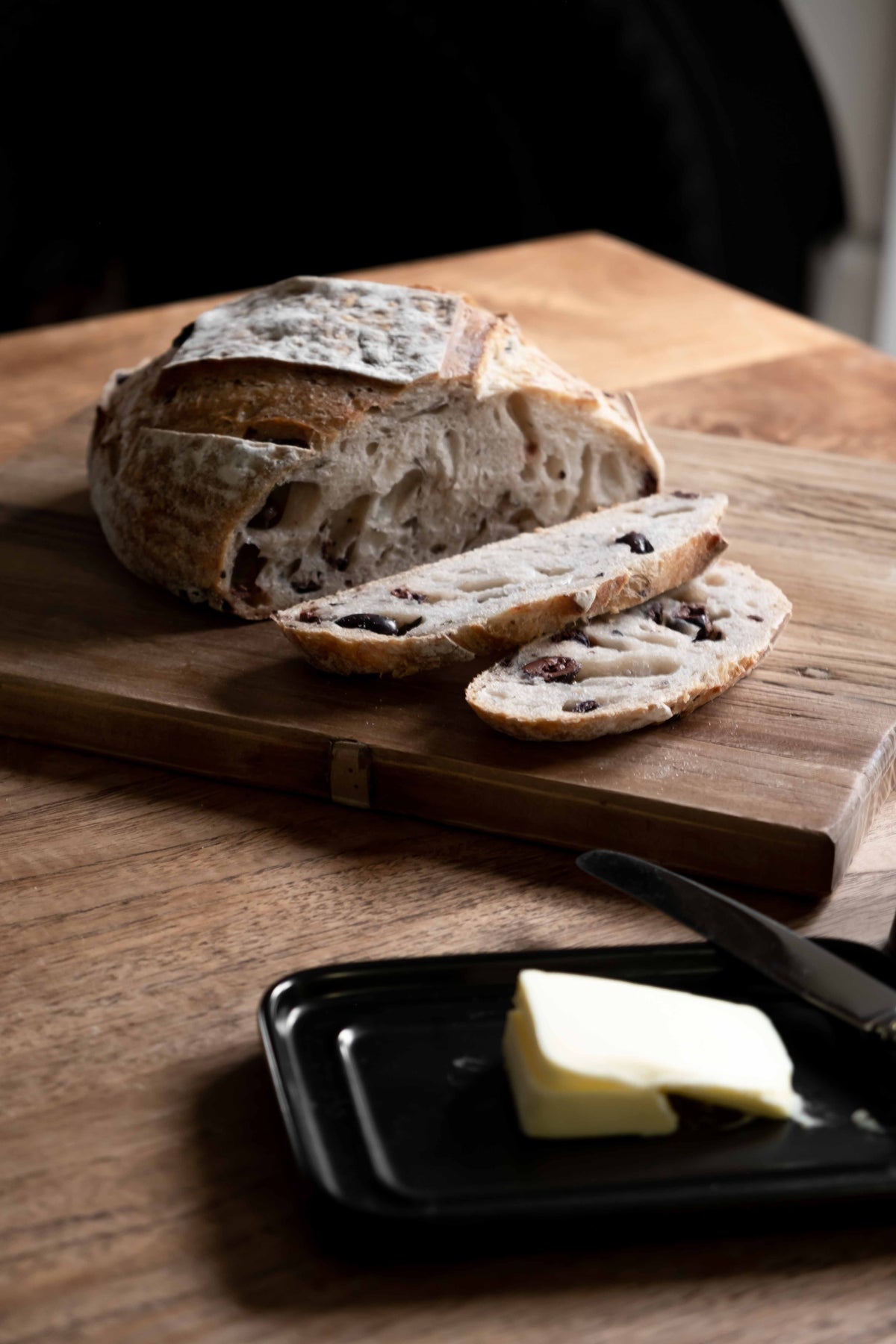 Sounddough bread on wooden board