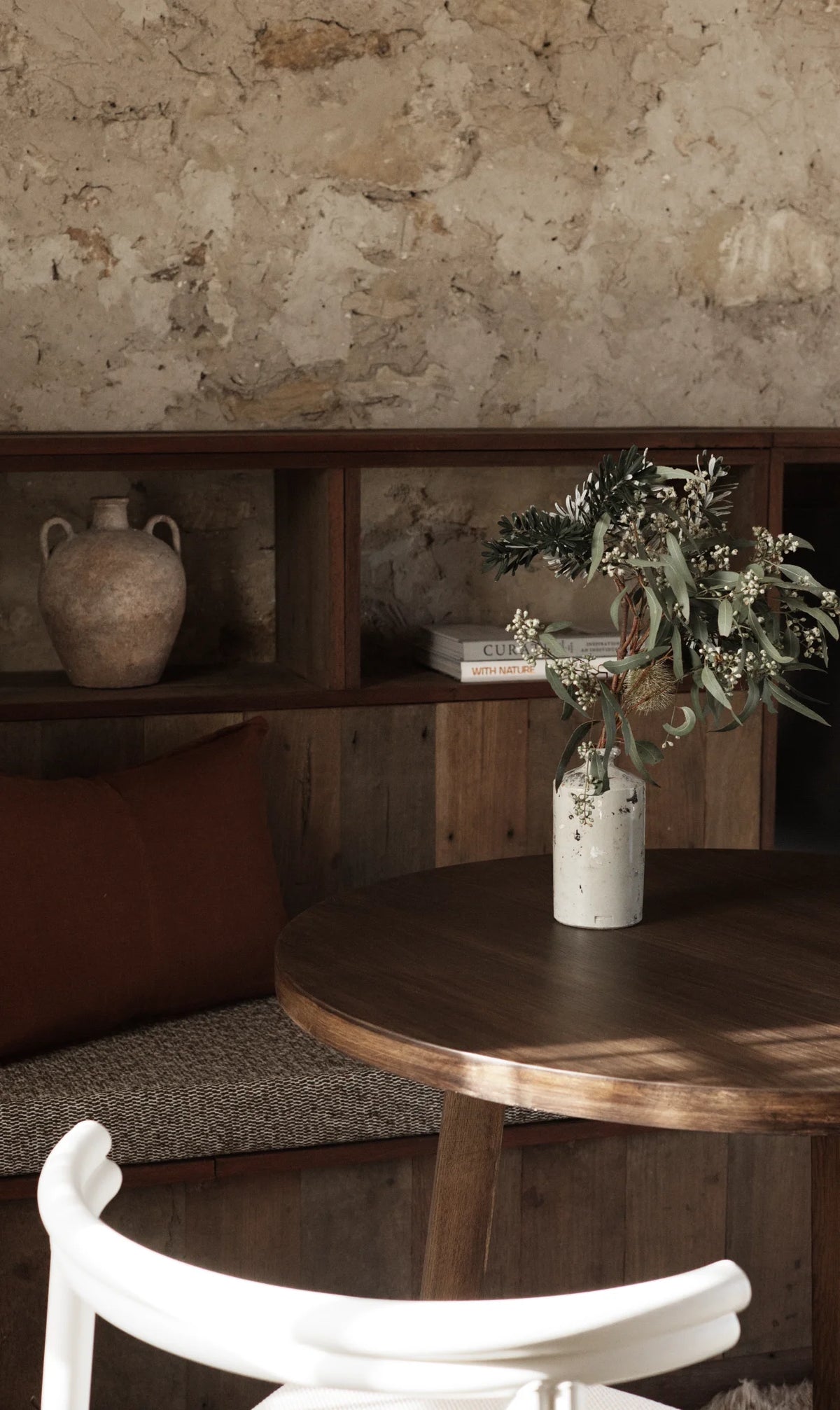 Dining area & wood seating